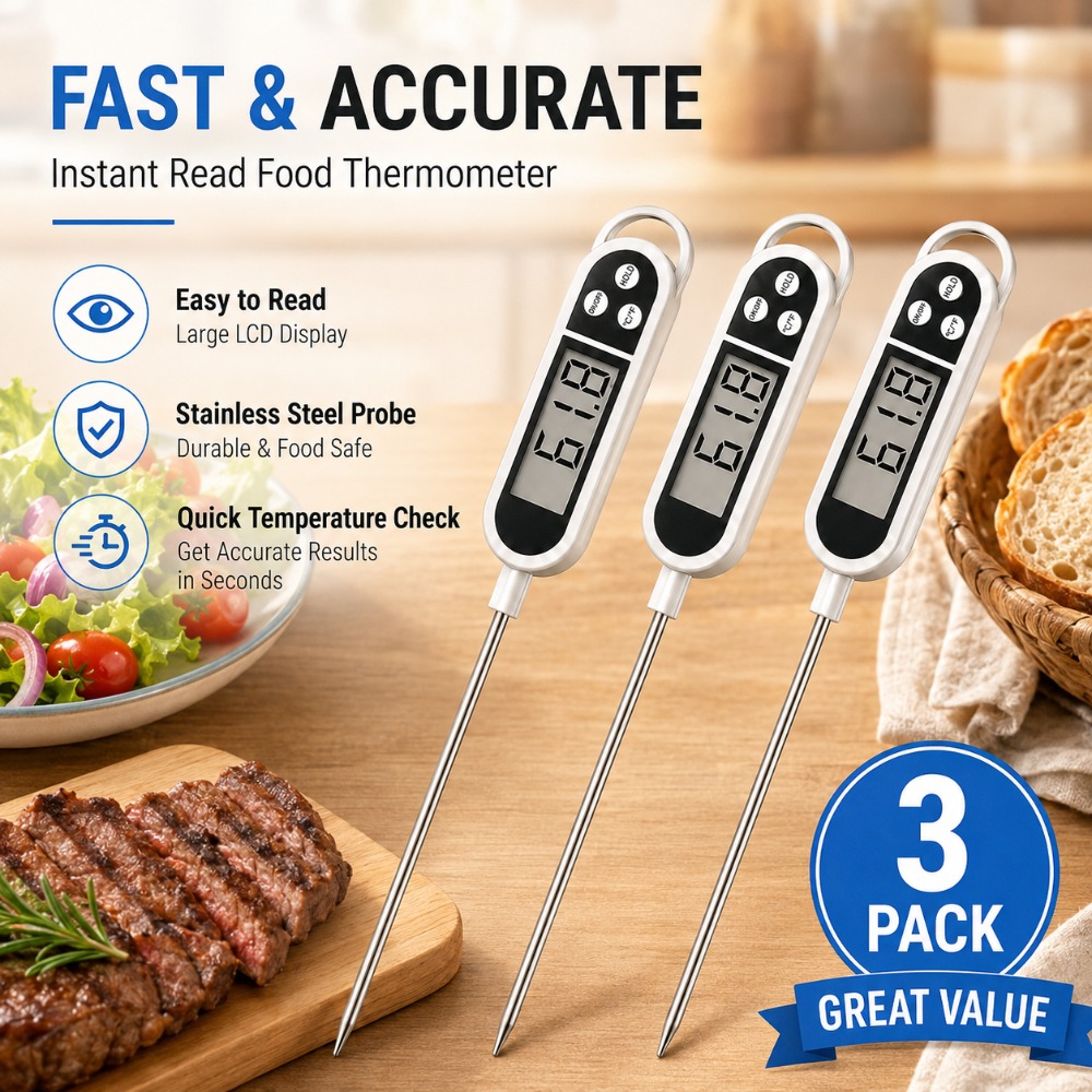 Baby Food With Meat - Termometer Digital dengan Rentang Suhu Lebar
