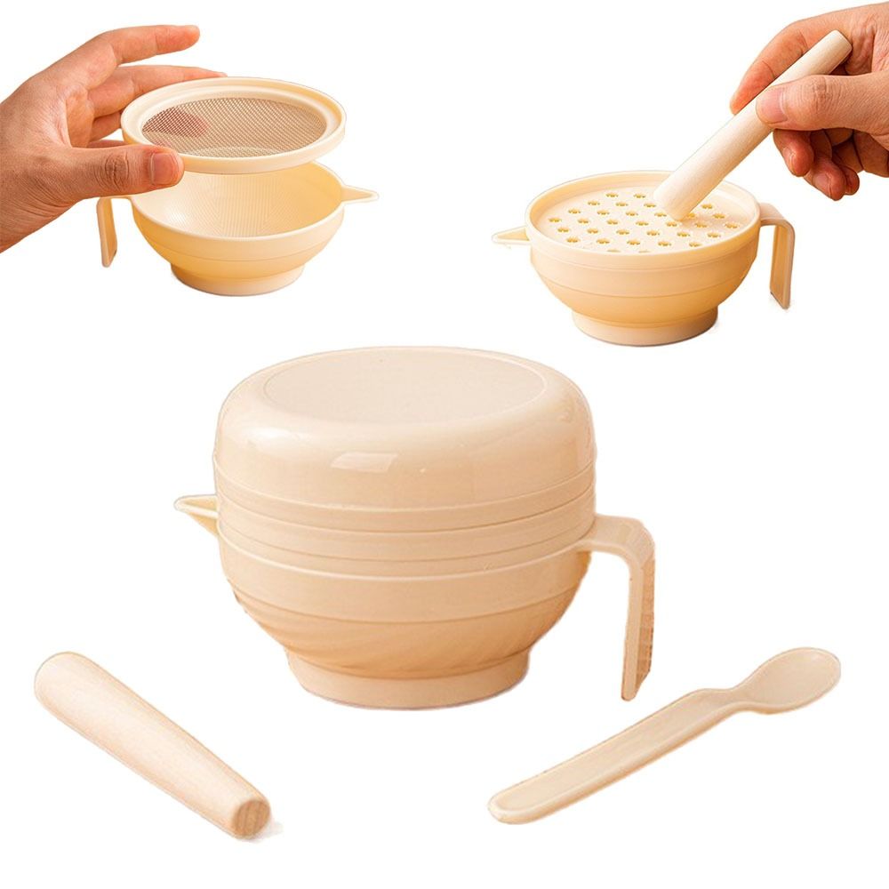 Baby Food Grinding Bowl - 7Pcs Set Mangkuk Penggiling Makanan Portabel,
