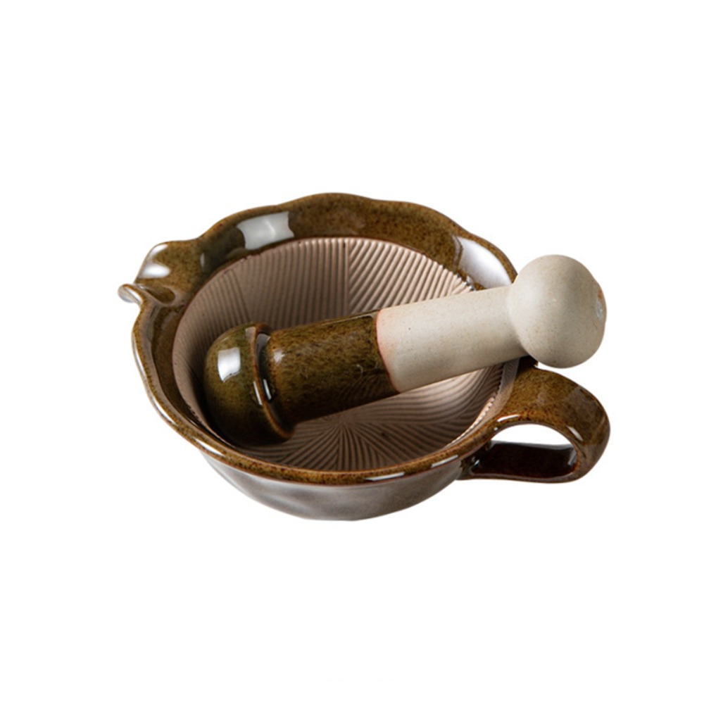 Baby Food Grinding Bowl - Mangkuk Penggiling Keramik Manual dengan Alat