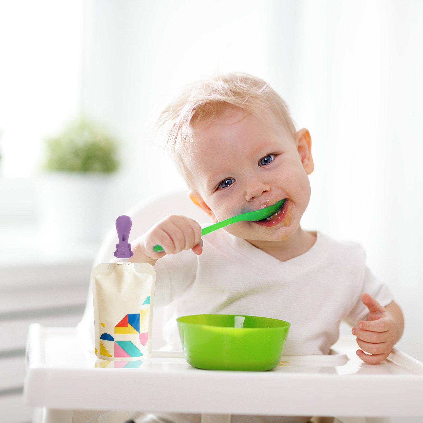 5Pcs Set Aksesoris Sendok Sili - Baby Food Pouches ulasan dan harga