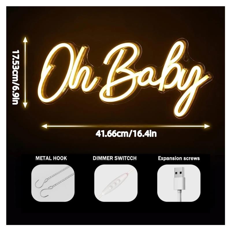 Oh Baby Neon Sign untuk Dekora - Baby Food Restaurant ulasan dan harga