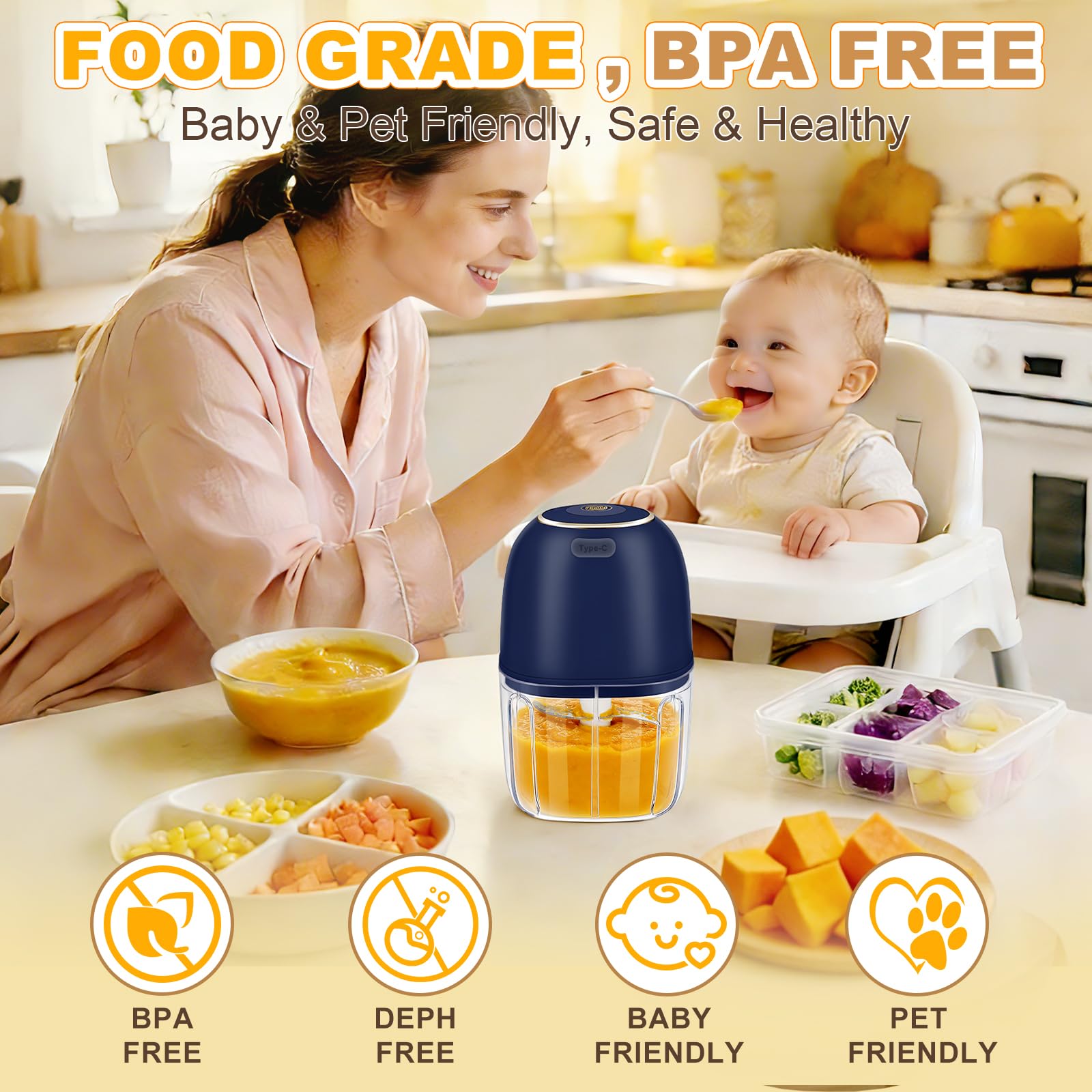 Penggiling Bawang Putih Elektr - Baby Food With Meat ulasan dan harga