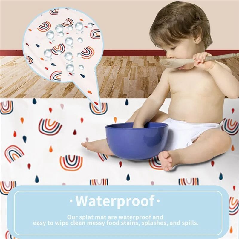 【FLASH DEAL】Alas Lantai Anti S - Highchair Splash Mat ulasan dan harga