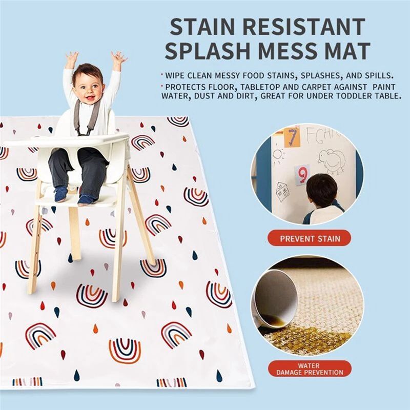 【FLASH DEAL】Alas Lantai Anti S - Highchair Splash Mat ulasan dan harga
