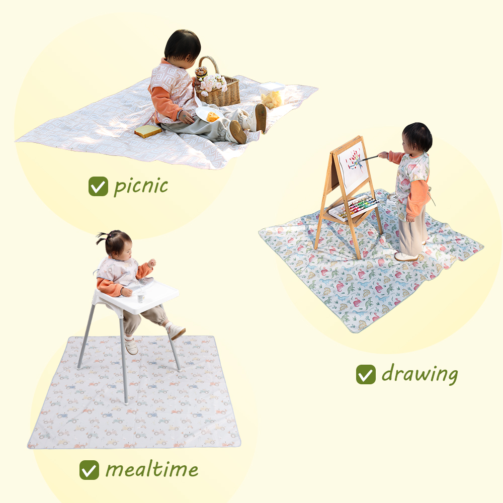 Elinfant 1 buah tikar Spat kur - Highchair Splash Mat ulasan dan harga