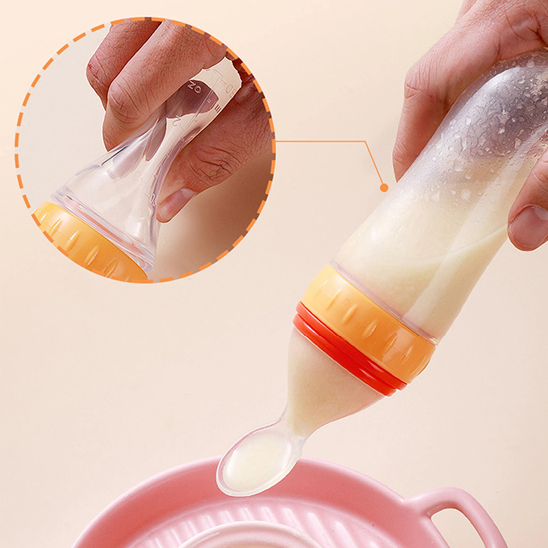 Meremas botol makan silikon la - Baby Food Category ulasan dan harga