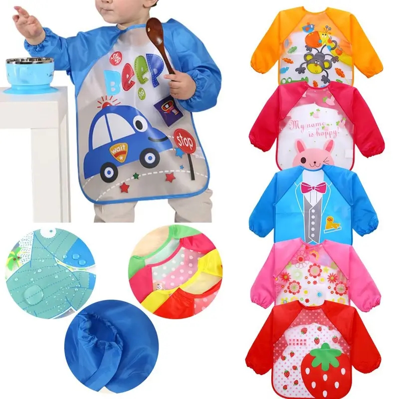 Celemek lengan panjang bayi, p - Baby Food Set ulasan dan harga
