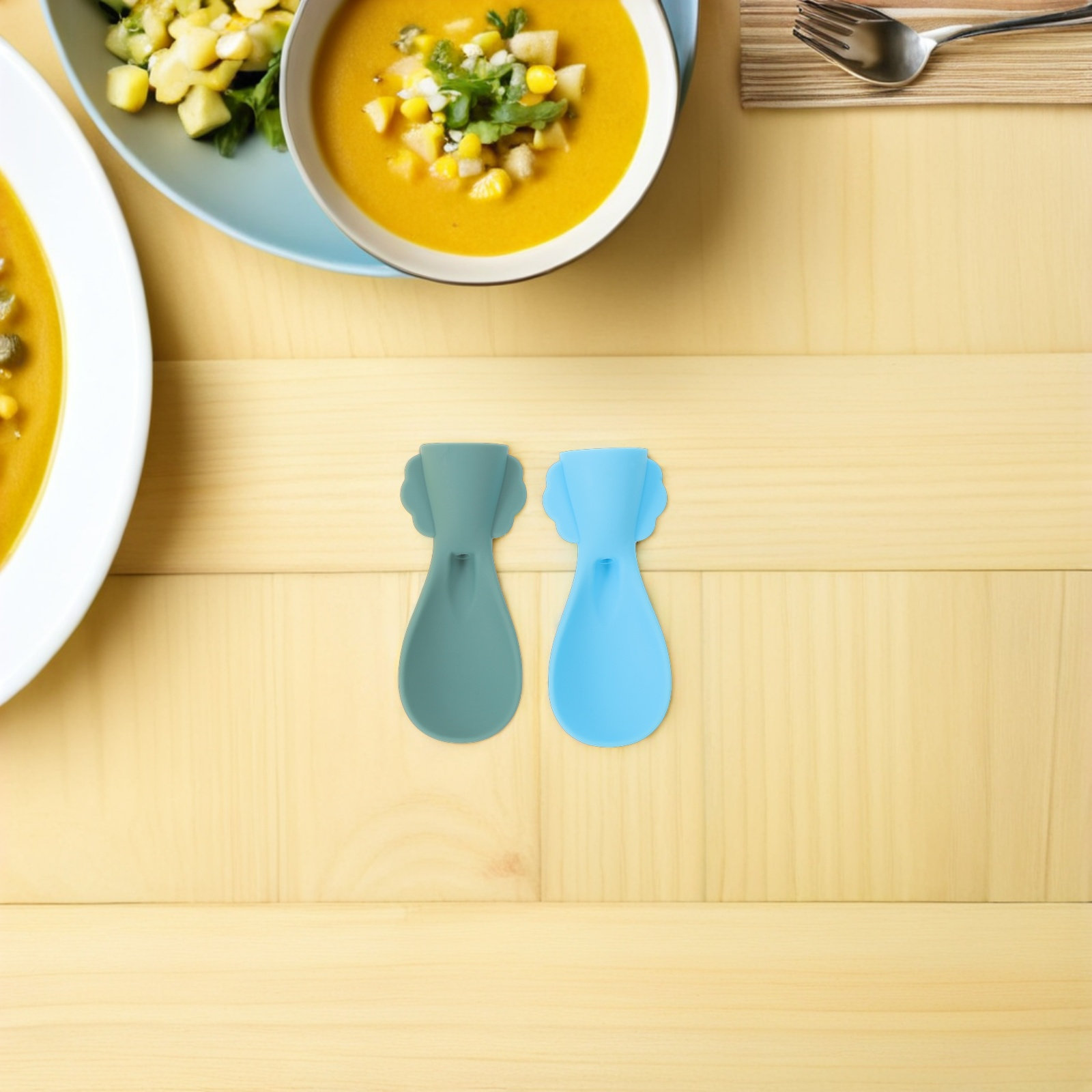 4 Buah Sendok Makan Bayi Silik - Baby Food Pouches ulasan dan harga